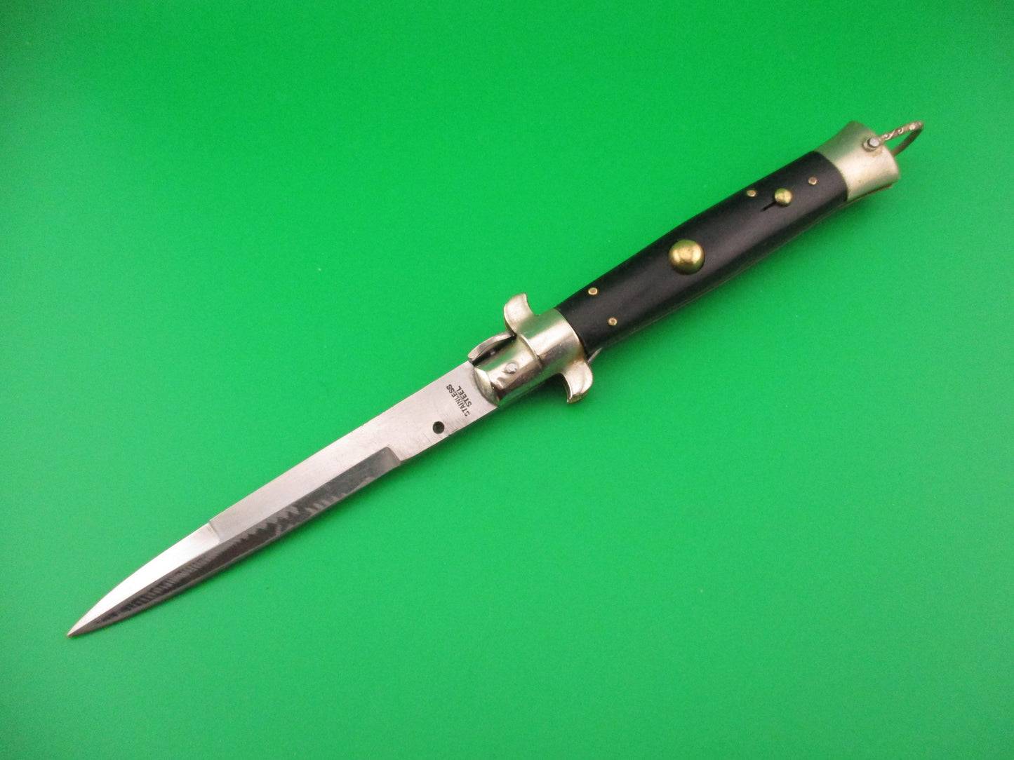 STAINLESS STEEL 23cm Japanese Picklock Vintage Black automatic knife