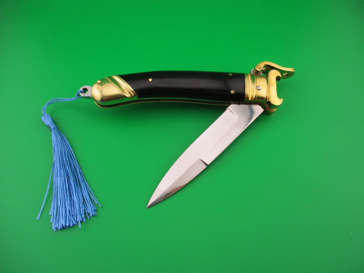 OZ 23cm Scarperia Tonerini Italian Inspired Fulcrum Shell puller Custom Automatic Knife
