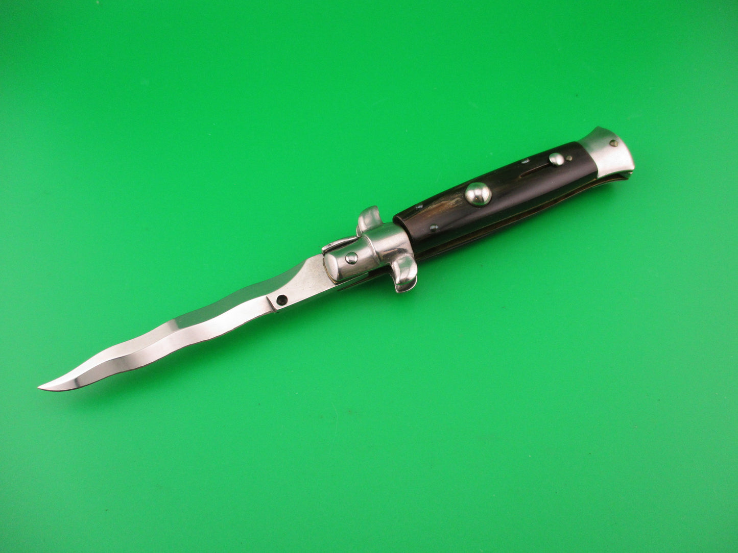 Sterile 18cm Italian Swivel Bolster KRIS blade vintage automatic knife