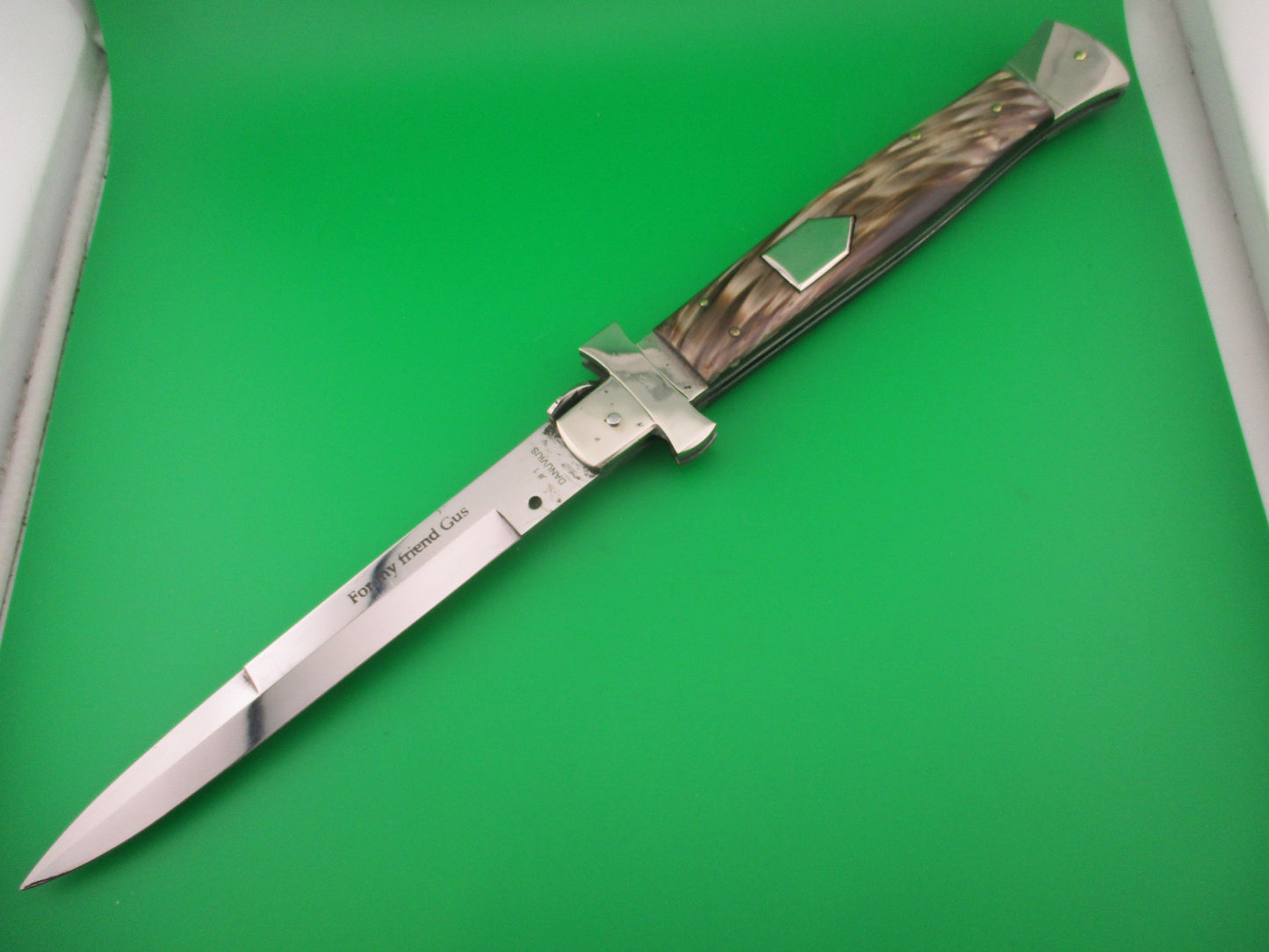 Renzo Pascotto DANUVIUS #1 40cm Italian Maltese Guard Picklock Shield button switchblade