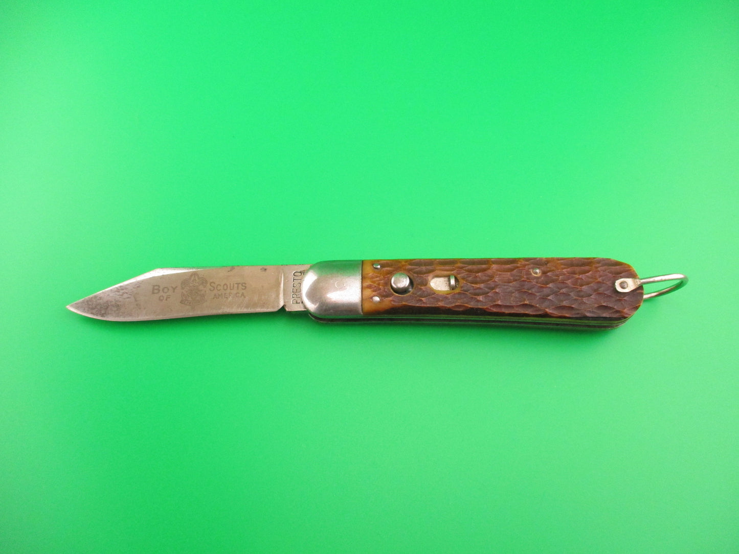 Vintage PRESTO BOY SCOUTS OF AMERICA automatic knife made 1940s