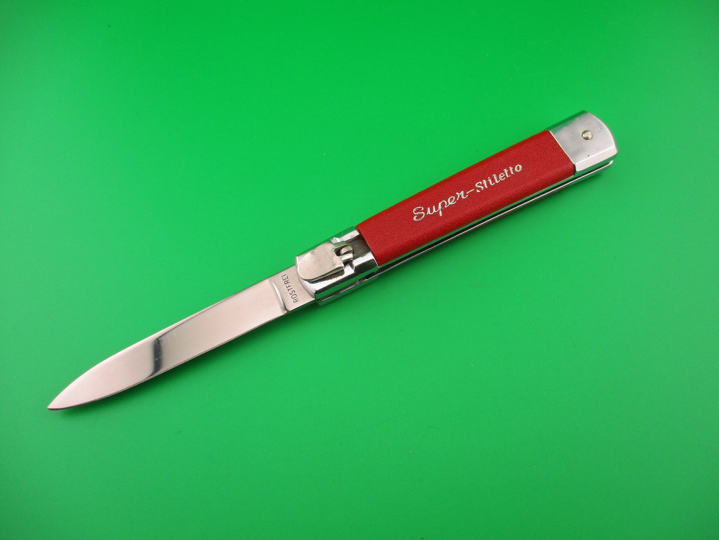 ROSTFREI Super-Stiletto 20cm Vintage Red Lever release automatic knife