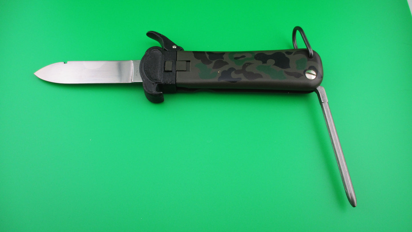 STAINLESS STEEL 22cm German Gravity knife Reproduction Camouflage knife