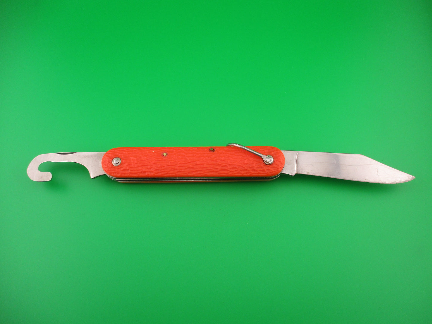 CAMILLUS vintage MC1 Orange paratrooper automatic knife with hook blade
