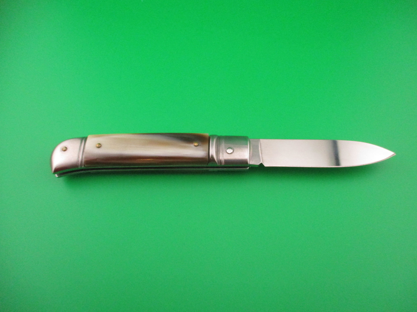 AKC MADE IN ITALY 20cm Italian Lever Honey Horn automatic knife