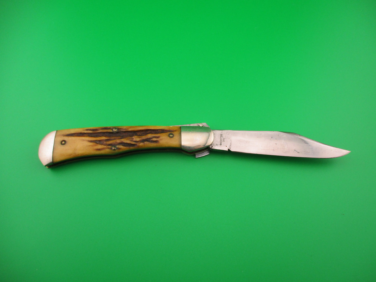 Aerial AC MFG Co Marinette, WIS Stag Lever K112 switchblade knife