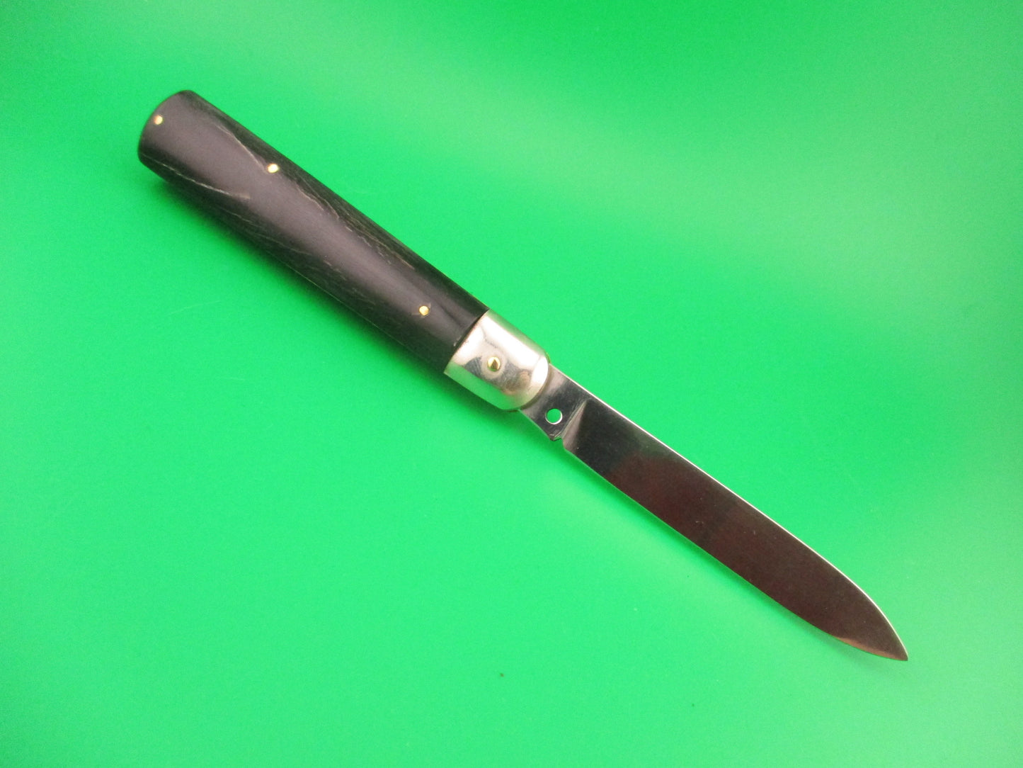 Rostfrei 20cm Italian Horn Cigar Slip joint 1970s vintage NOS switchblade jack knife