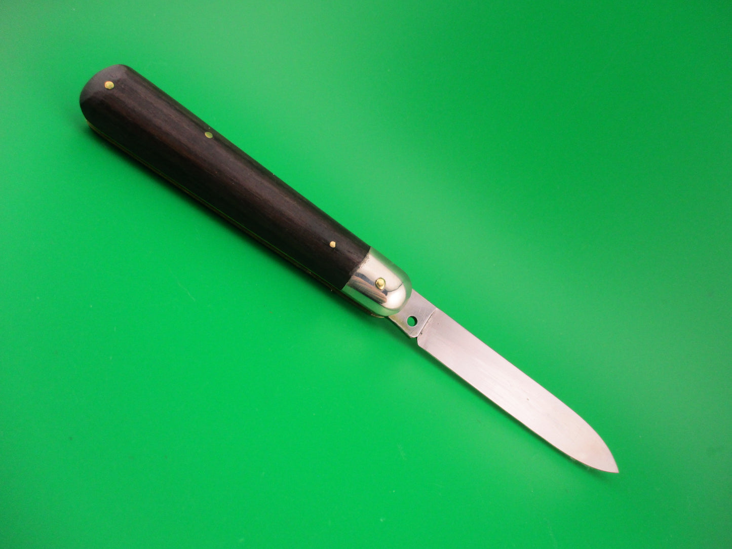 Rostfrei 20cm Italian Ebony Cigar Slip joint 1970s vintage NOS switchblade jack knife