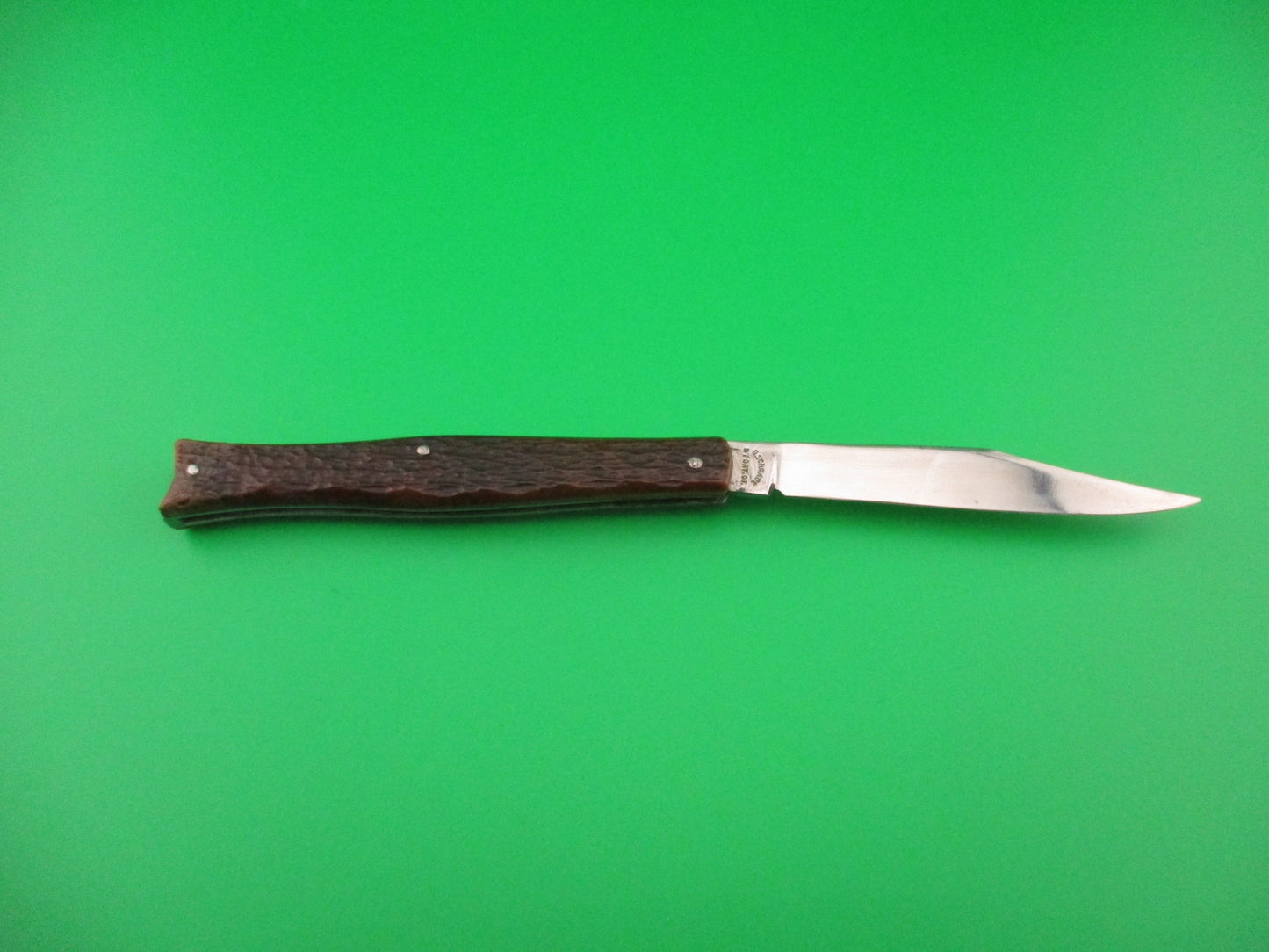 PRESTO #6000S Fishtail Jigged Bone scales Vintage switchblade knife