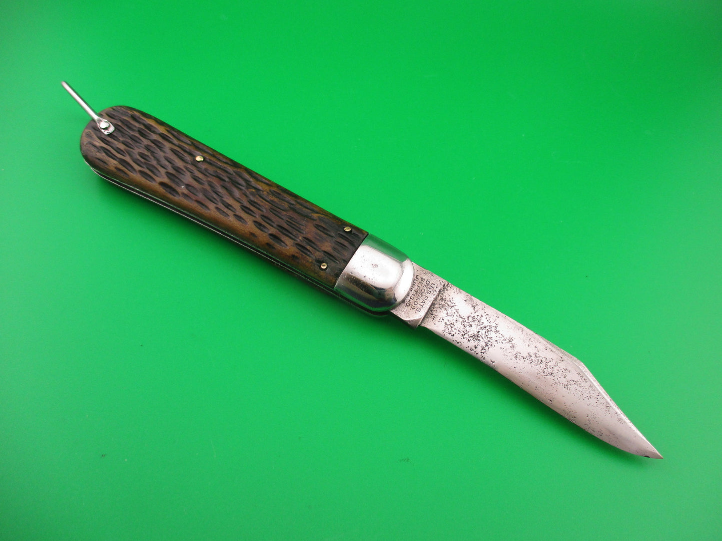 SCHRADE CUT CO M2 Bone WWII Paratrooper Military issue switchblade knife