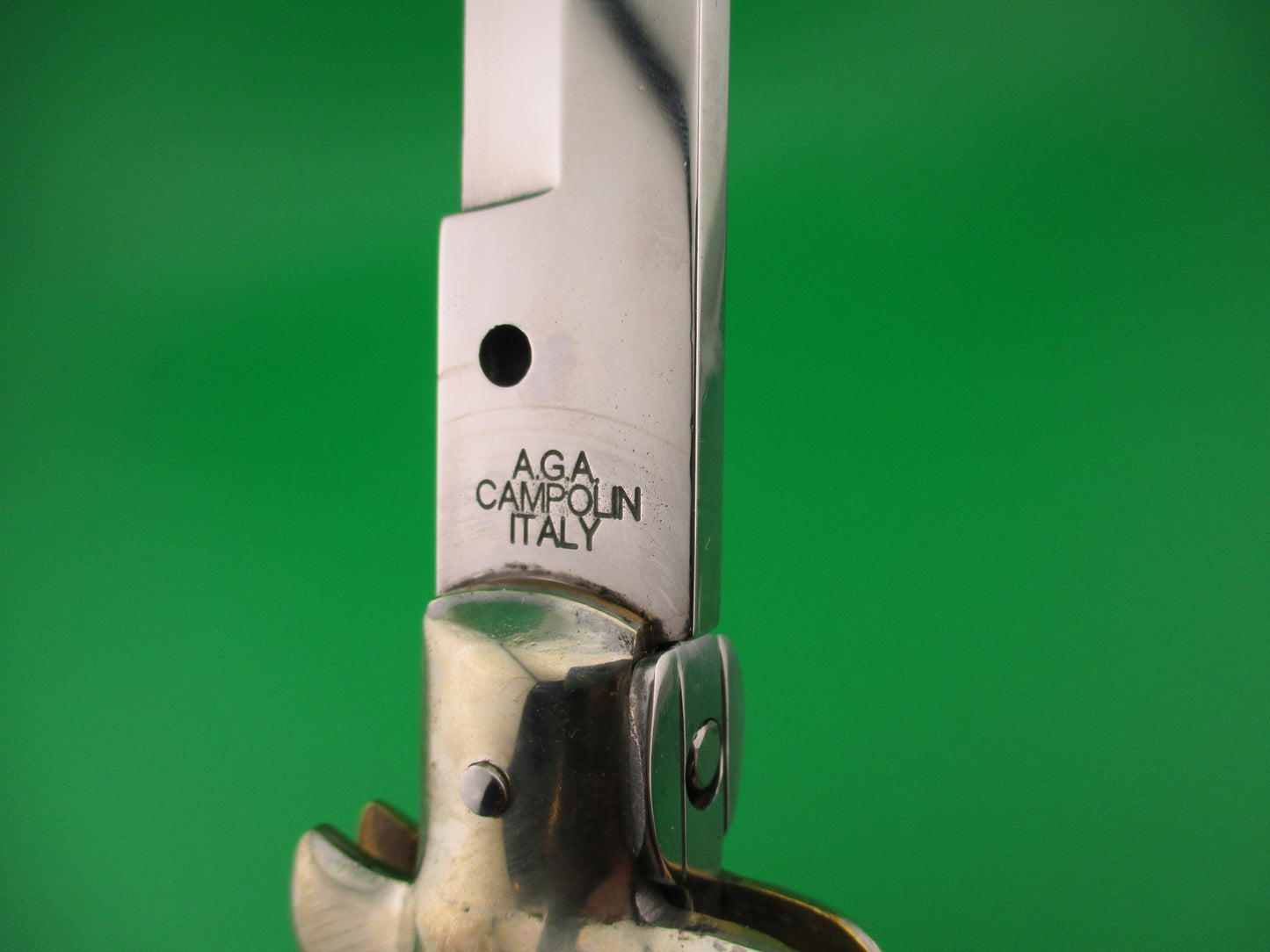AGA CAMPOLIN ITALY 38cm Italian Picklock Stag stiletto 15 inch automatic knife