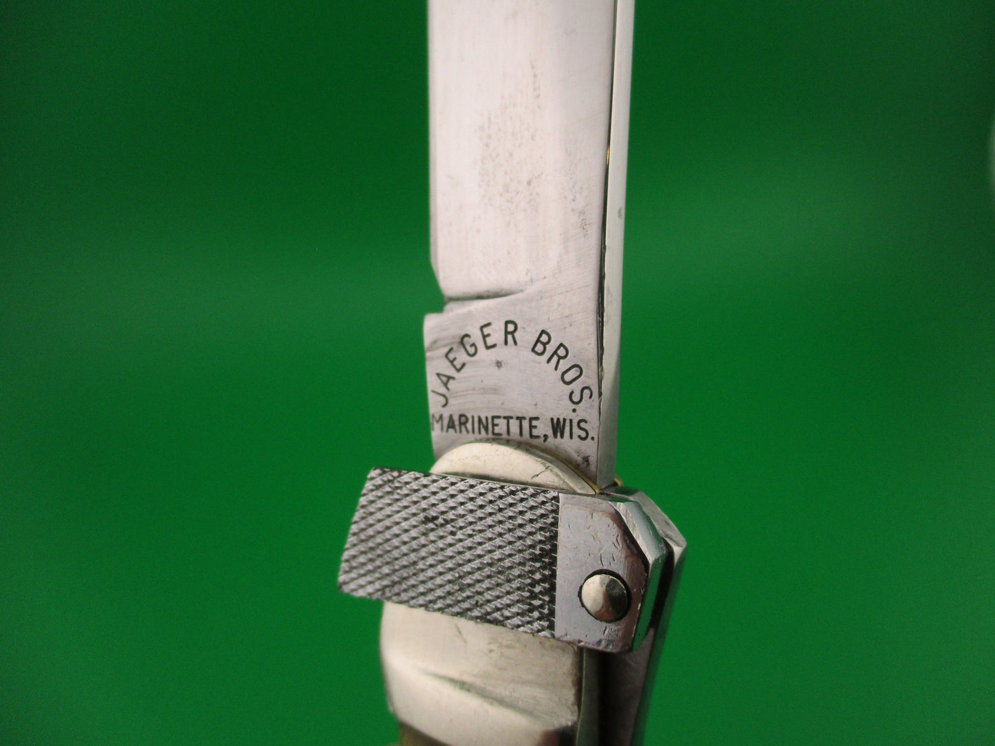 JAEGER BROS MARINETTE, WIS Stag Vintage Automatic knife Aerial Knife Co