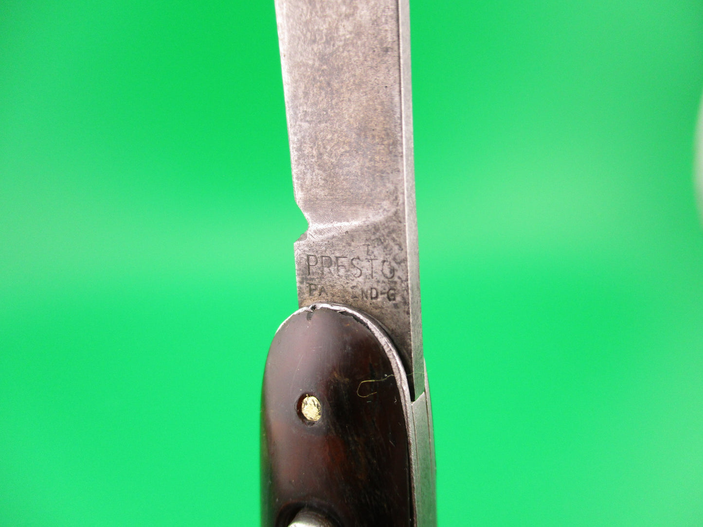 PRESTO single Cigar Tortoise celluloid handle switchblade knife