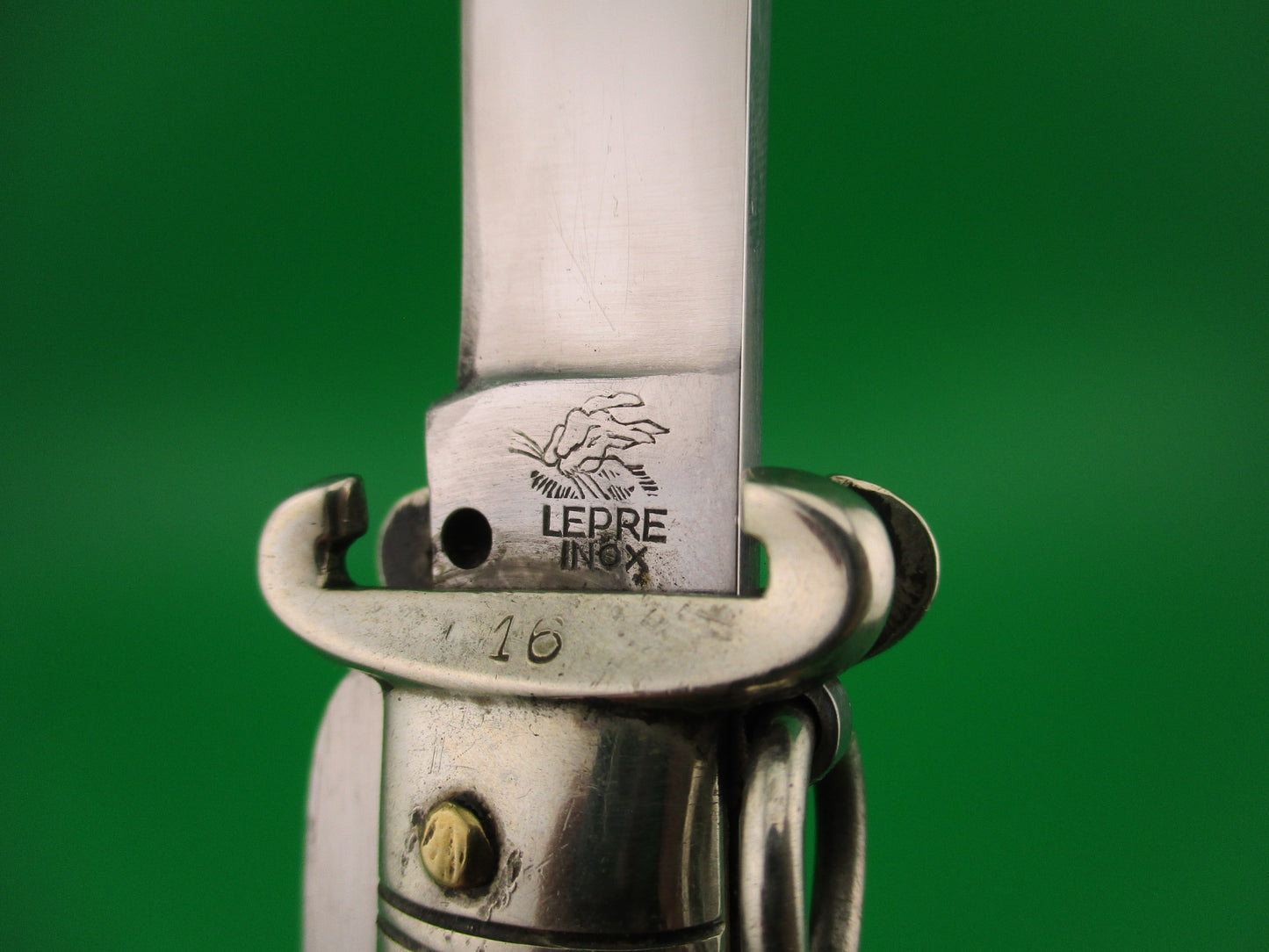 LEPRE INOX 19cm Italian Ring pull 2 Blade Shell Puller Stag automatic knife Rabbit stamp