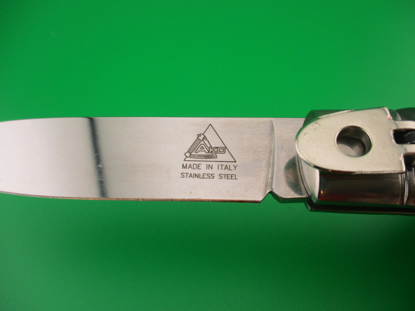 AKC MADE IN ITALY 20cm Italian Lever Honey Horn automatic knife