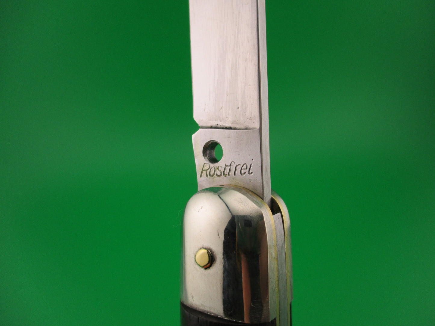 Rostfrei 20cm Italian Ebony Cigar Slip joint 1970s vintage NOS switchblade jack knife
