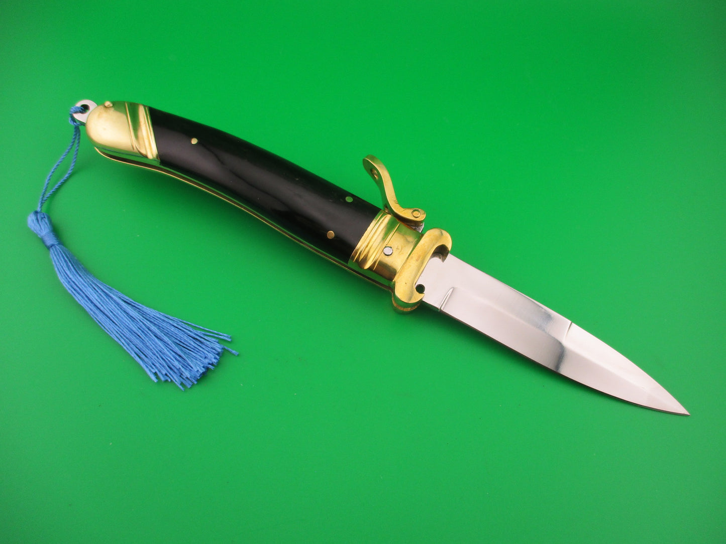 OZ 23cm Scarperia Tonerini Italian Inspired Fulcrum Shell puller Custom Automatic Knife