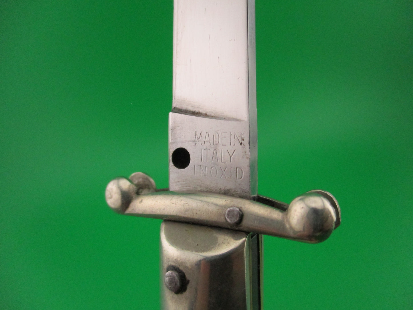 MADE IN ITALY INOXID 21cm Italian Pearlex Vintage Swing guard switchblade knife