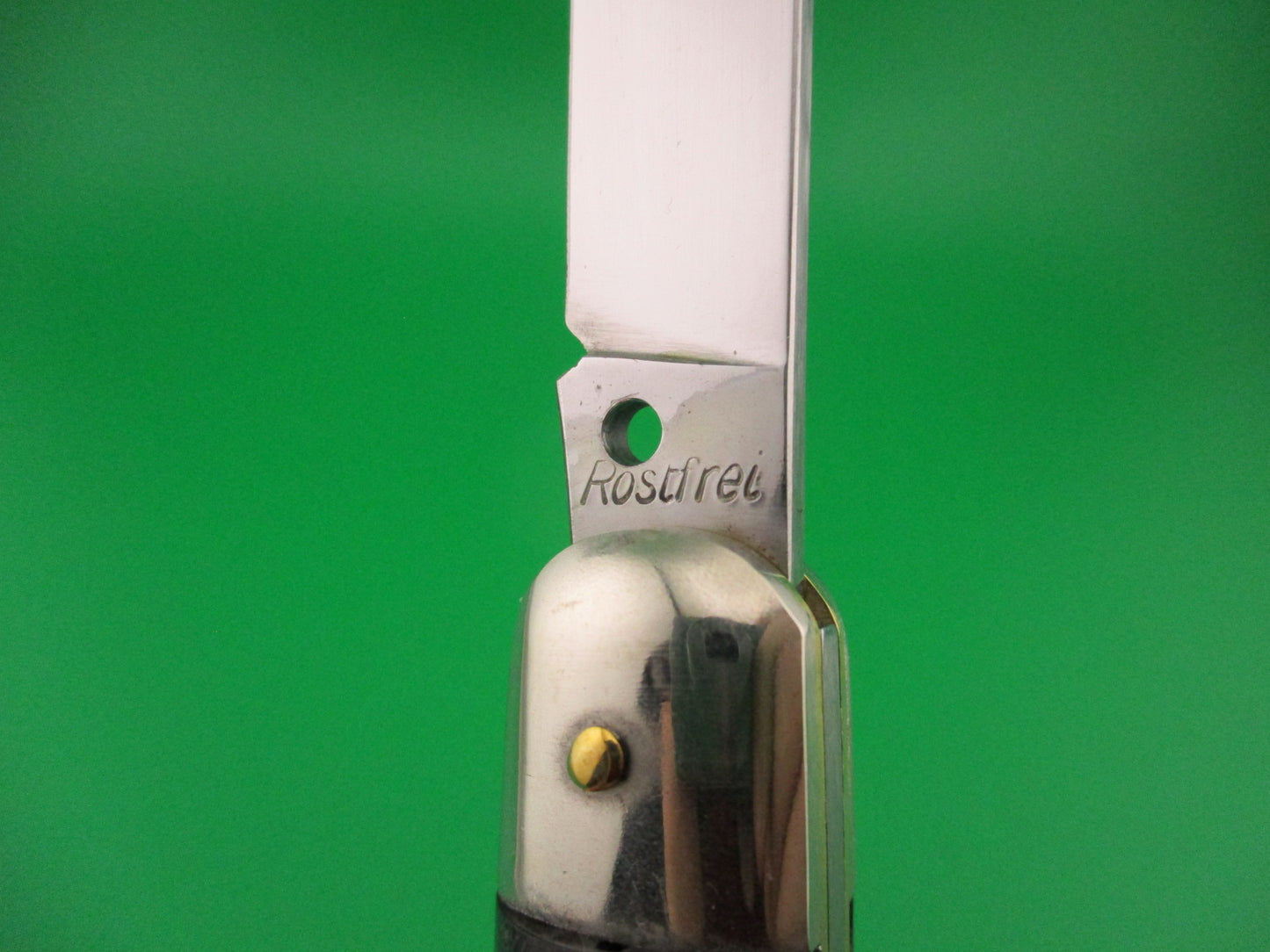 Rostfrei 20cm Italian Horn Cigar Slip joint 1970s vintage NOS switchblade jack knife