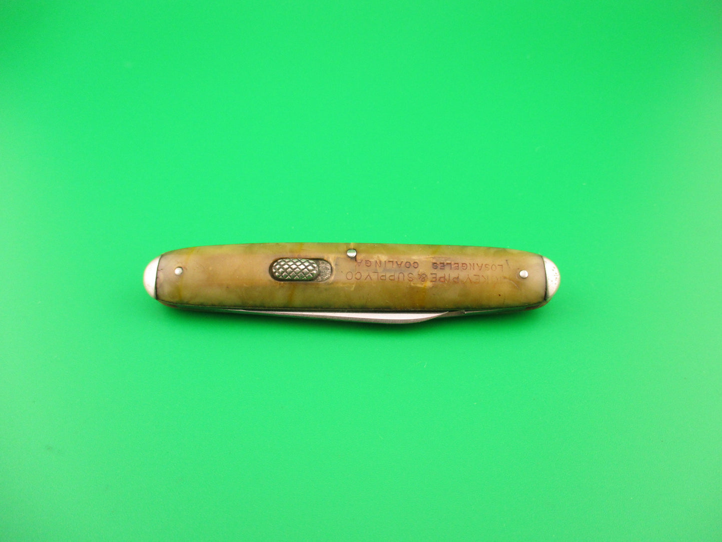 Flylock Hickey Pipe & Supply Co double vintage 1920s Automatic knife w tip bolsters