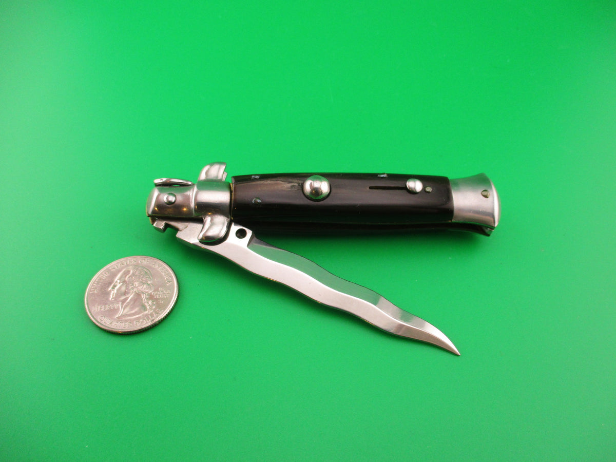 Sterile 18cm Italian Swivel Bolster KRIS blade vintage automatic knife
