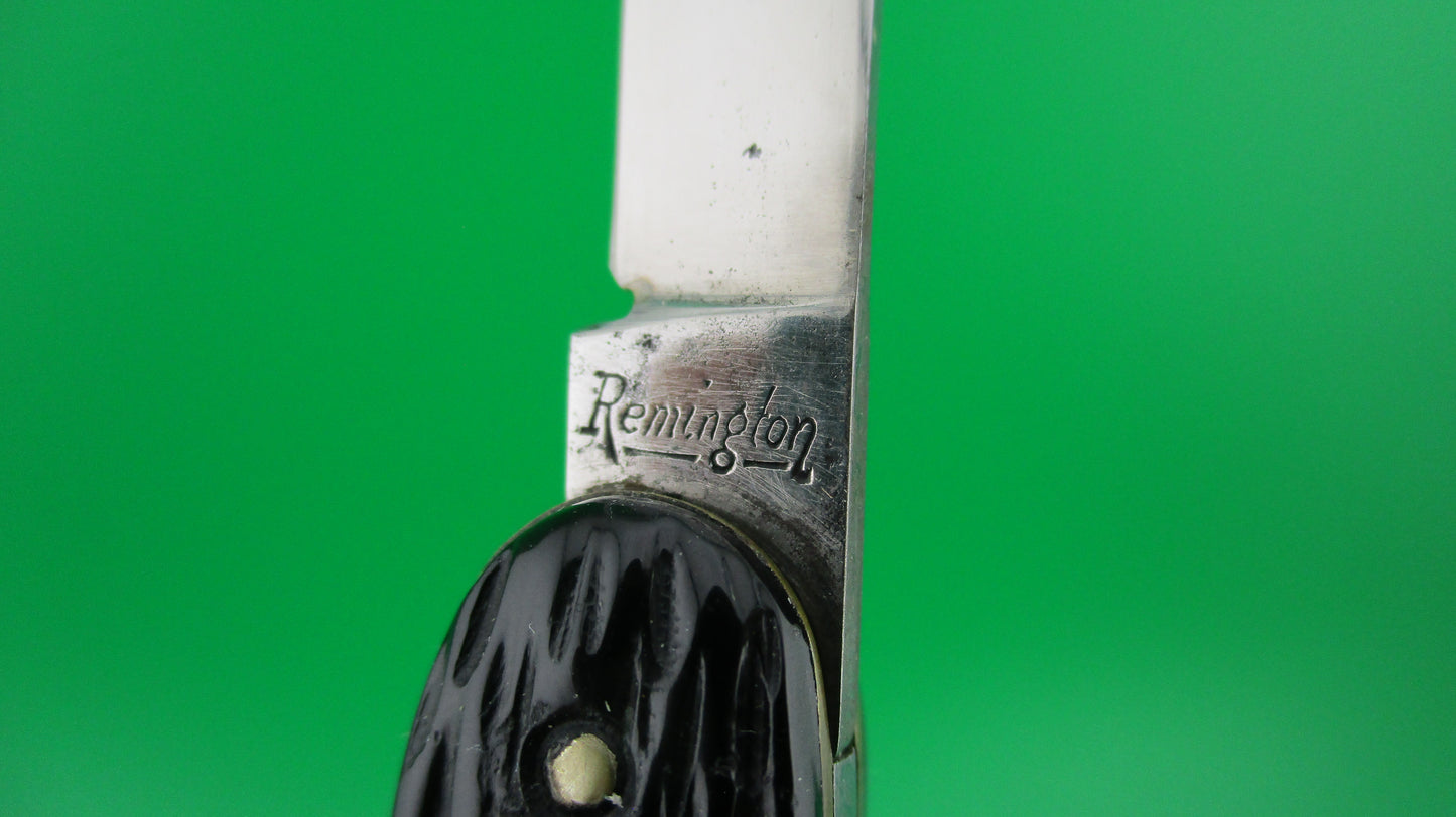 Remington R8065 Double Black jigged vintage switchblade knife