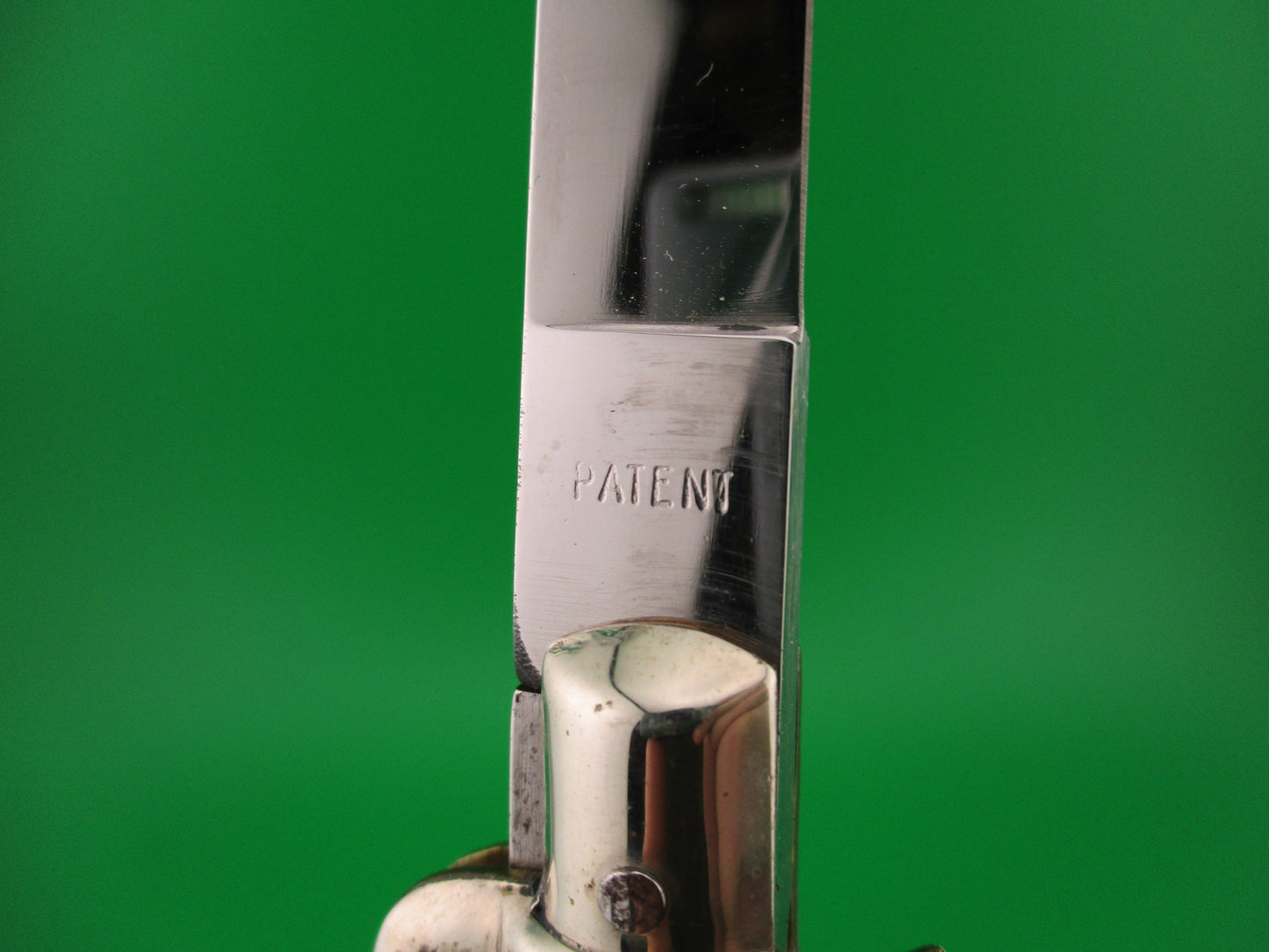 INOX PATENT 27cm Vintage Italian Stiletto BOBC Black & Green automatic knife