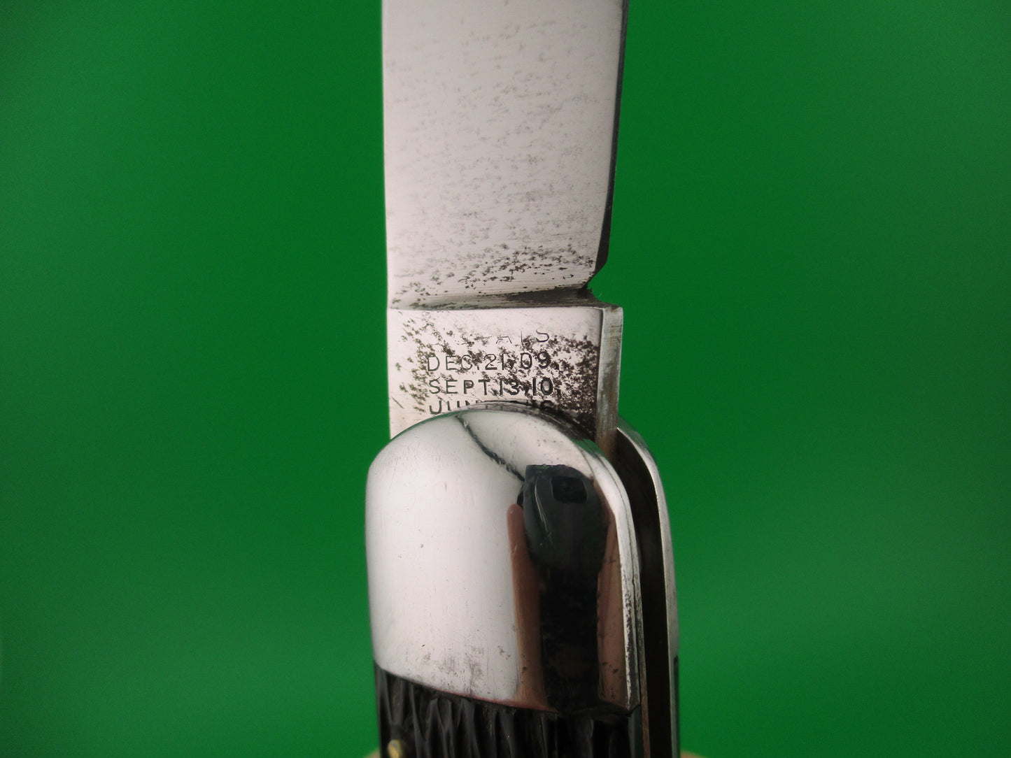 SCHRADE WALDEN NY #155 Scout Black Stagged vintage automatic knife