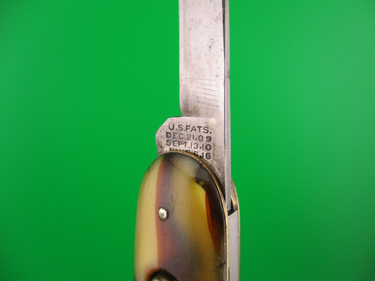 SCHRADE CUT CO Large 3 3/4" double Spear Butter & Molasses automatic knife