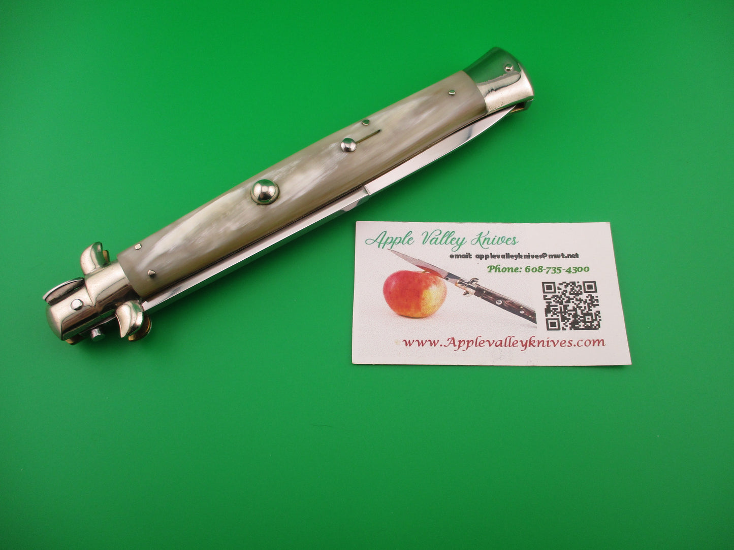 z AGA CAMPOLIN 33cm Picklock Stiletto Honey horn NOS automatic knife