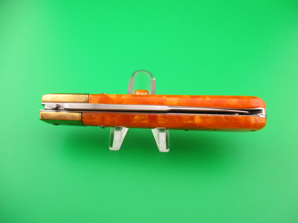 Italy 22cm Italian Swivel bolster Customized "Orange Madness" automatic knife Slo Joe