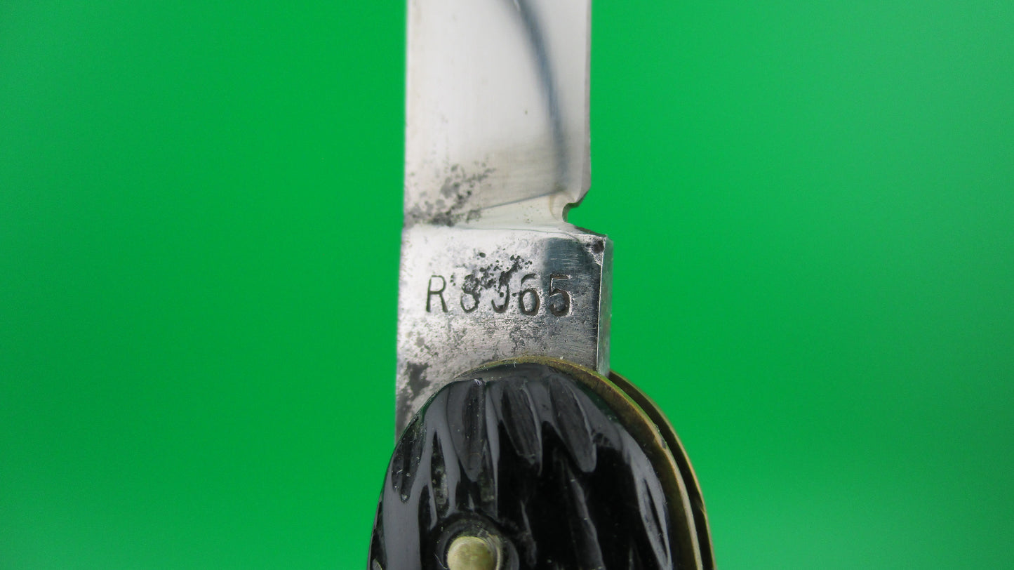 Remington R8065 Double Black jigged vintage switchblade knife