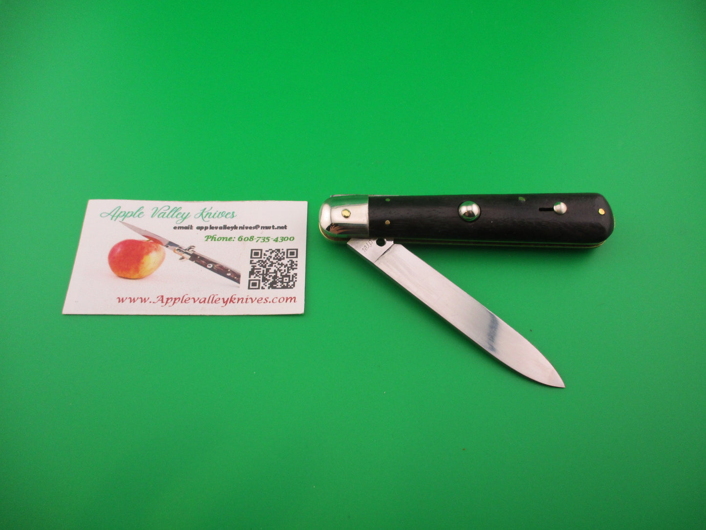 Rostfrei 20cm Italian Ebony Cigar Slip joint 1970s vintage NOS switchblade jack knife