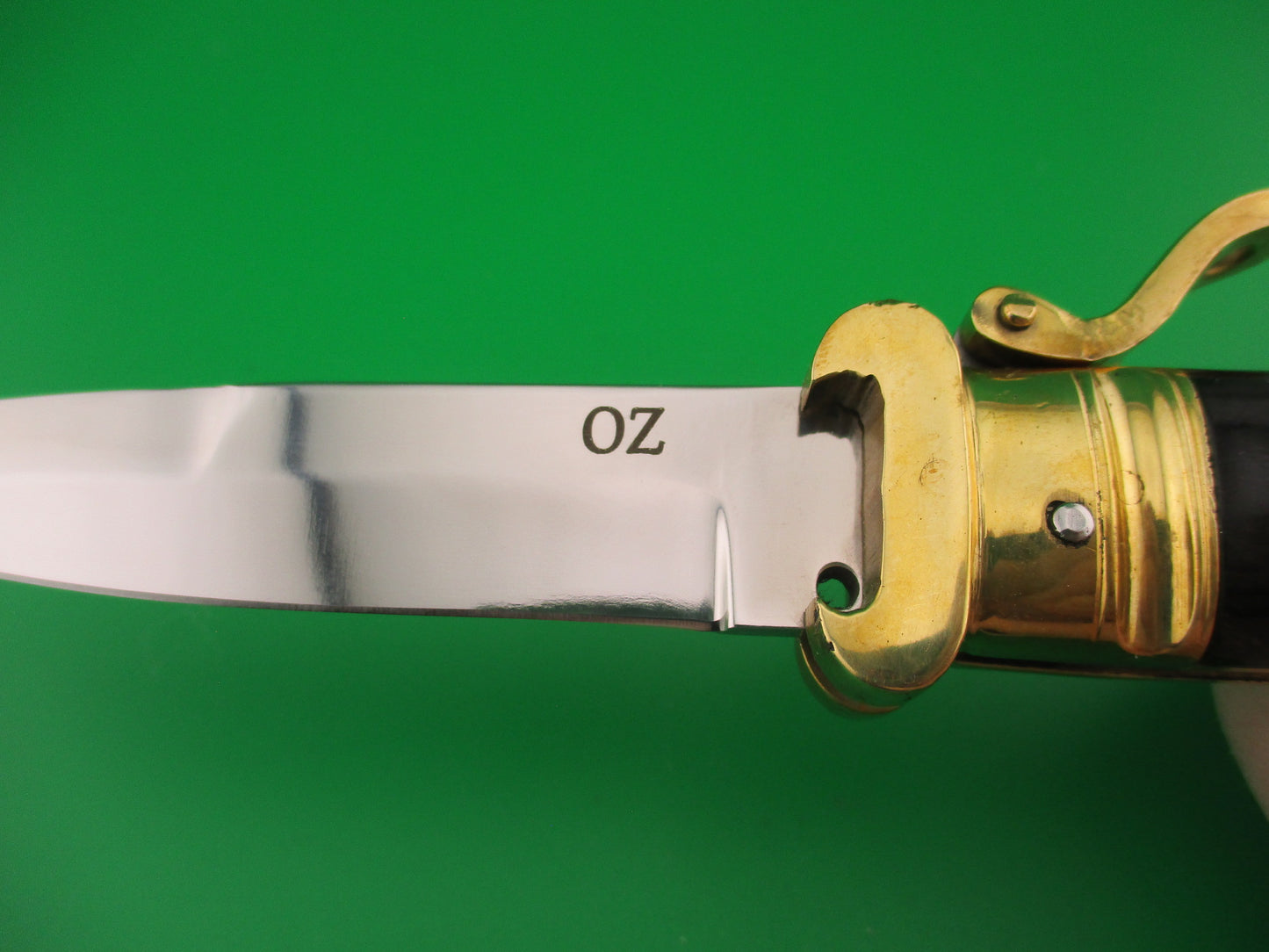 OZ 23cm Scarperia Tonerini Italian Inspired Fulcrum Shell puller Custom Automatic Knife