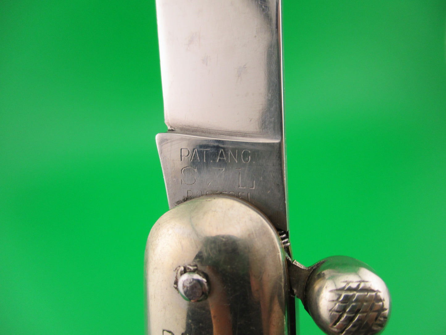 PAT ANG SZL ROSTFREI RAPID 25cm Italian Stag Knob Flip Open Vintage manual knife