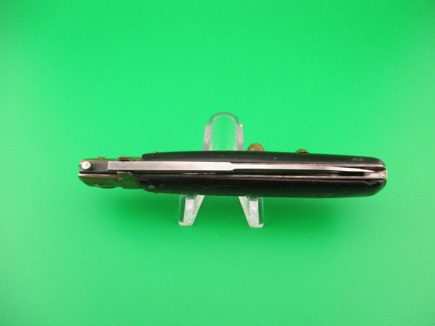 CAMPOBOSSO 22cm Italian Picklock Brass & Horn 1940s vintage automatic knife