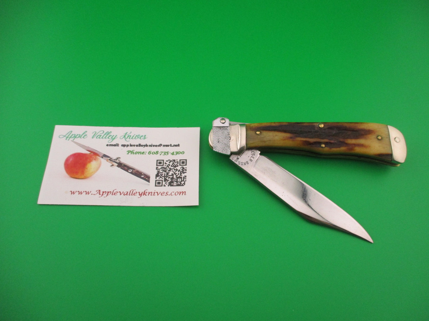 JAEGER BROS MARINETTE, WIS Stag Vintage Automatic knife Aerial Knife Co