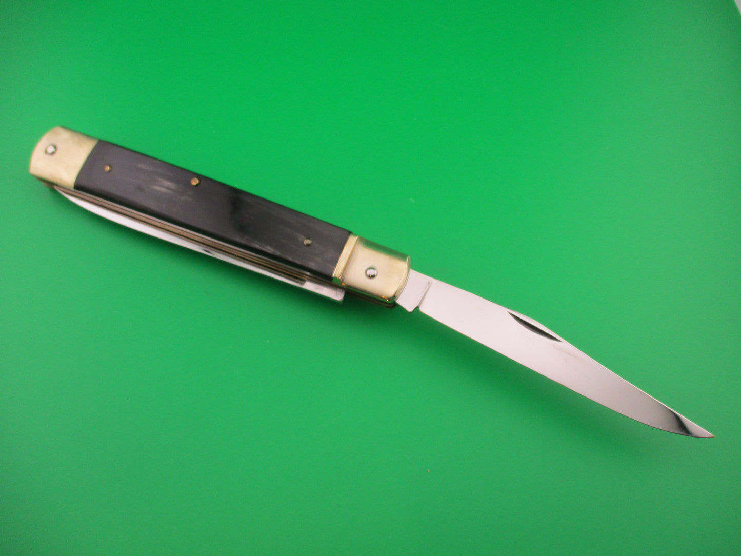 Hubertus 14cm West German Lever Large Horn Slimline 2 blade automatic knife
