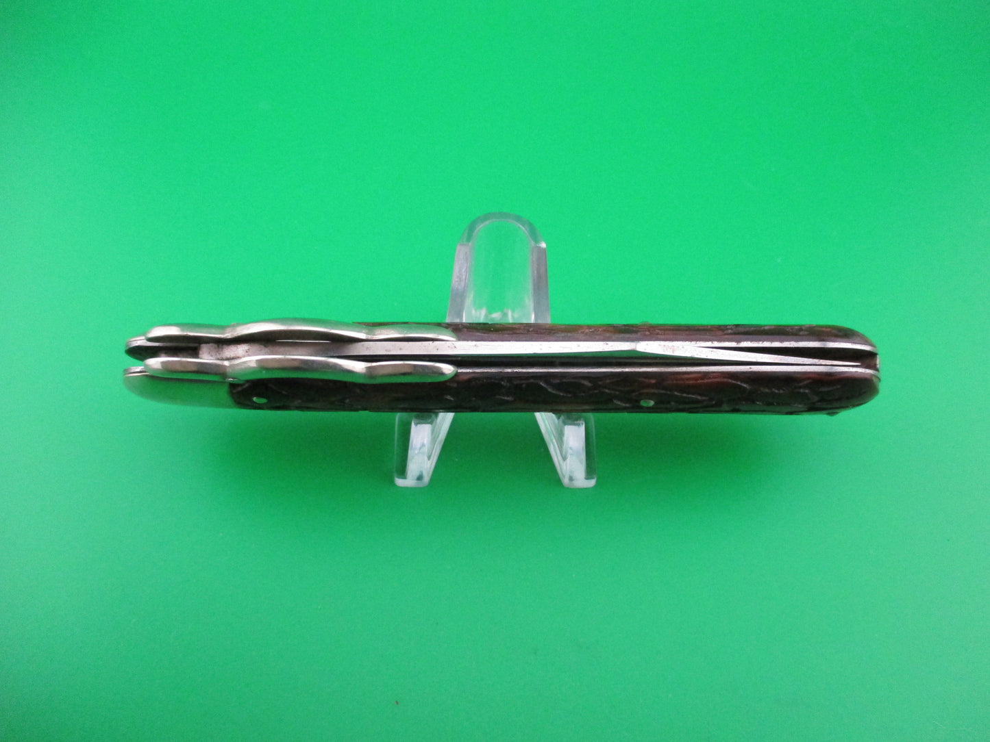 PRESTO Lazy W Folding Guard Hunter Wormgroove switchblade knife USA