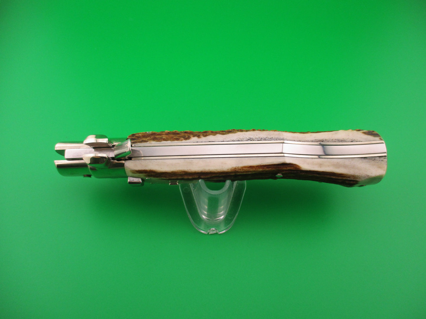 AGA CAMPOLIN ITALY 29cm Italian BLACK WIDOW Stag Fulcrum Wasp Square button knife