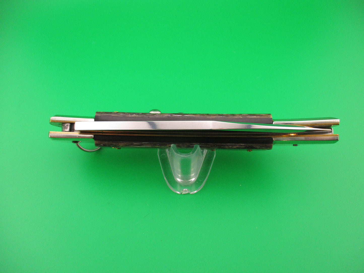 DM Dolphin SPADON 28cm Italian Deer foot Abalone Ring pull automatic knife
