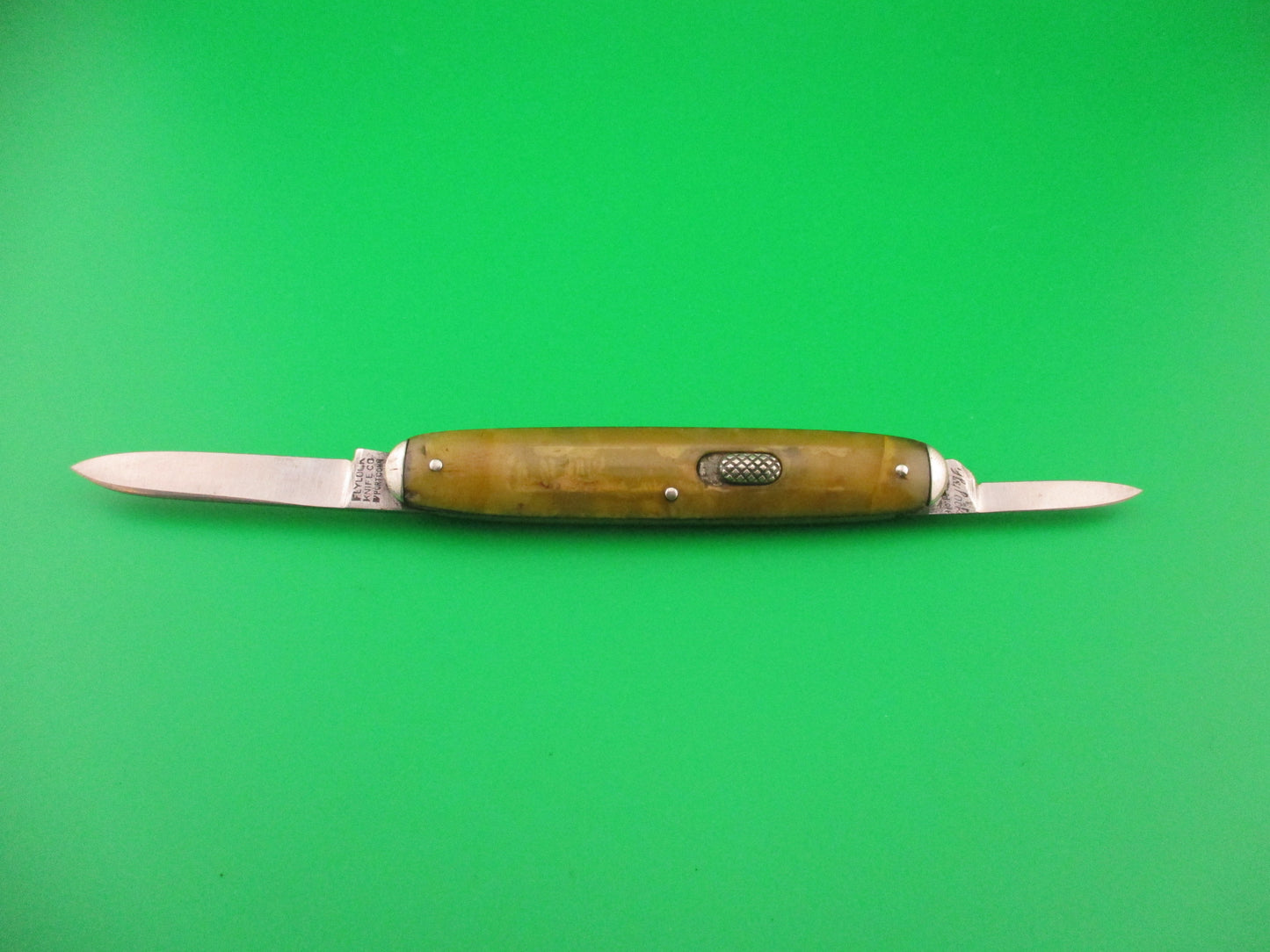 Flylock Hickey Pipe & Supply Co double vintage 1920s Automatic knife w tip bolsters
