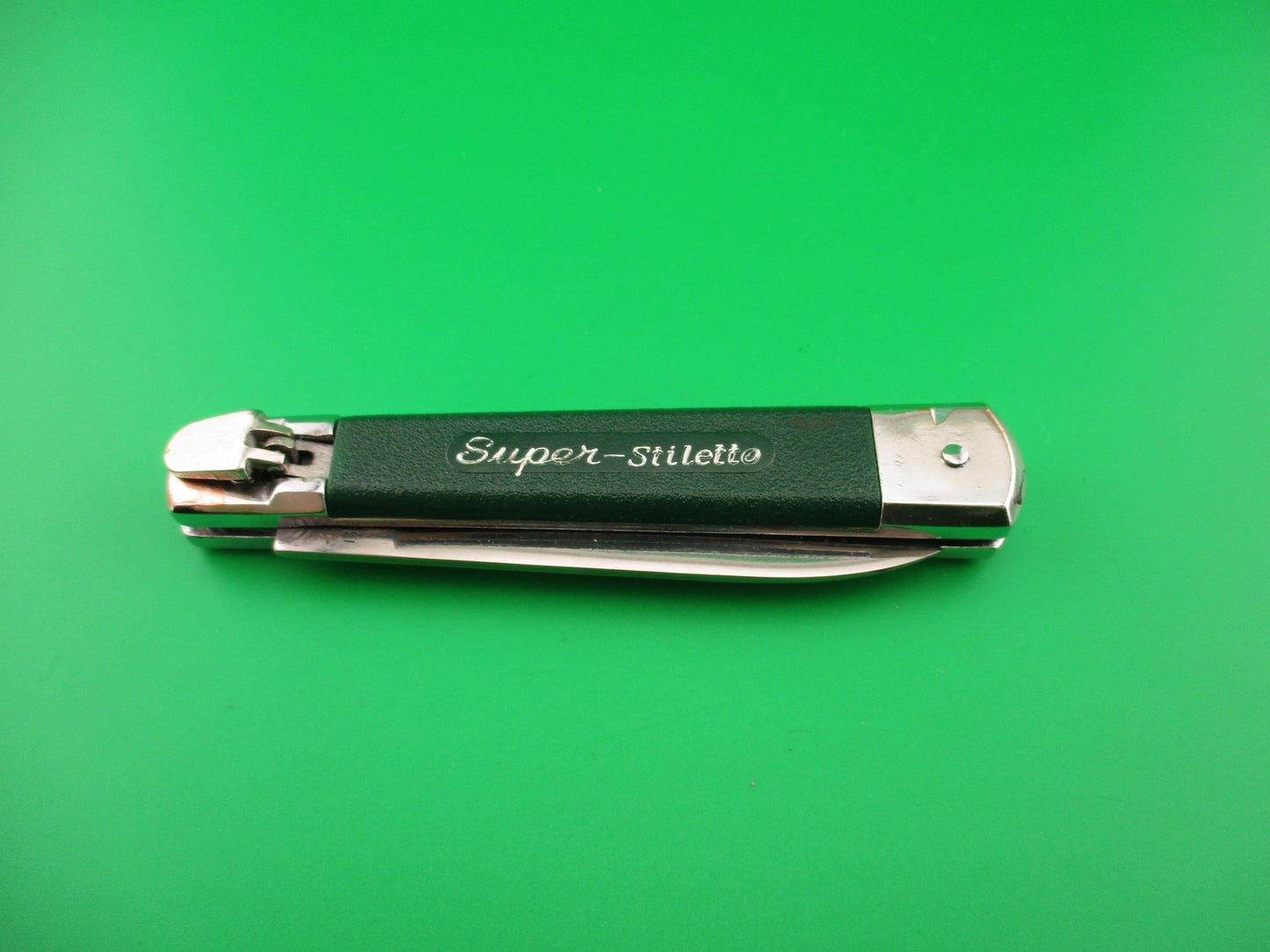 ROSTFREI Super-Stiletto 20cm Vintage Green Lever release automatic knife