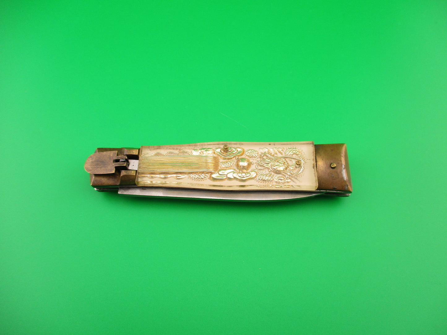 FES ROSTFREI 19cm Japanese Bullfighter Dragon Lever vintage automatic knife