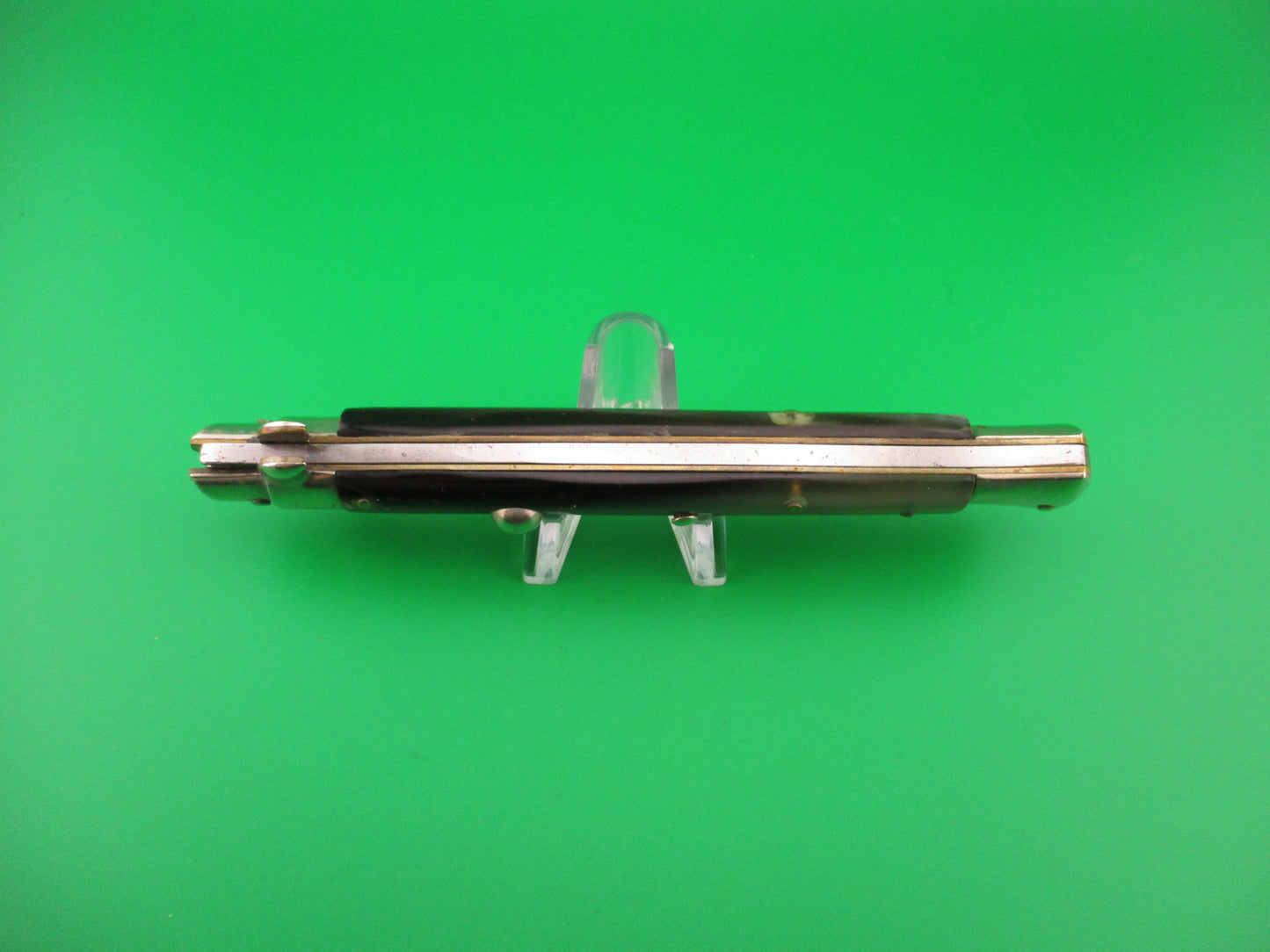 INOX PATENT 27cm Vintage Italian Stiletto BOBC Black & Green automatic knife