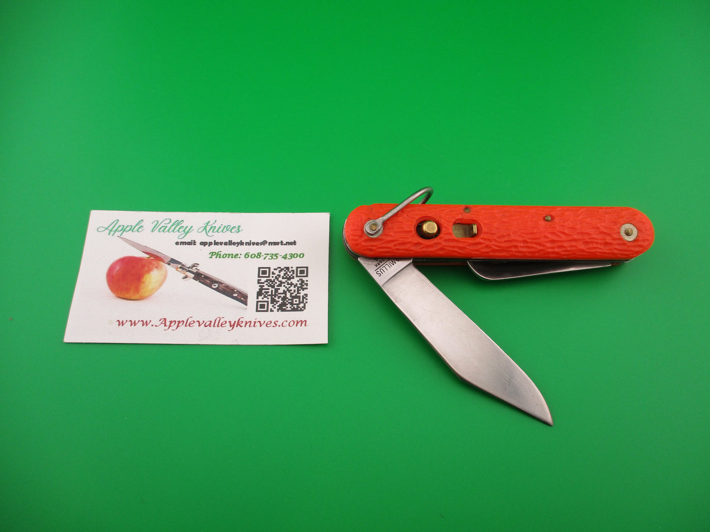 z CAMILLUS vintage MC1 Orange paratrooper automatic knife with hook blade