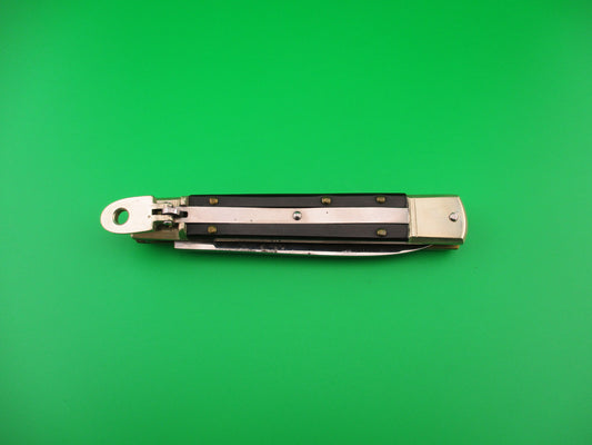 HUBERTUS SOLINGEN ROSTFREI 11cm West Germany Slimline Lever Ebony automatic knife