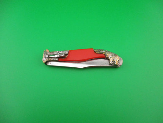 RPK 19cm Russian Prison Knife Big Cat Red Leaf spring vintage automatic knife