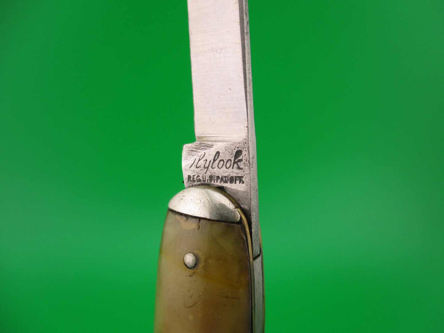 Flylock Hickey Pipe & Supply Co double vintage 1920s Automatic knife w tip bolsters