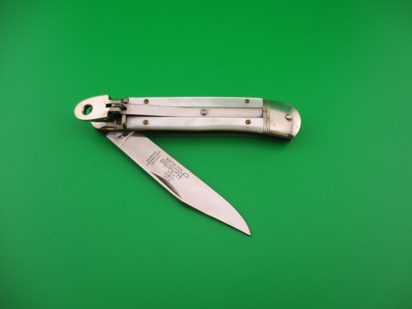 Hubertus SOLINGEN 10cm German Lever Pearl automatic knife